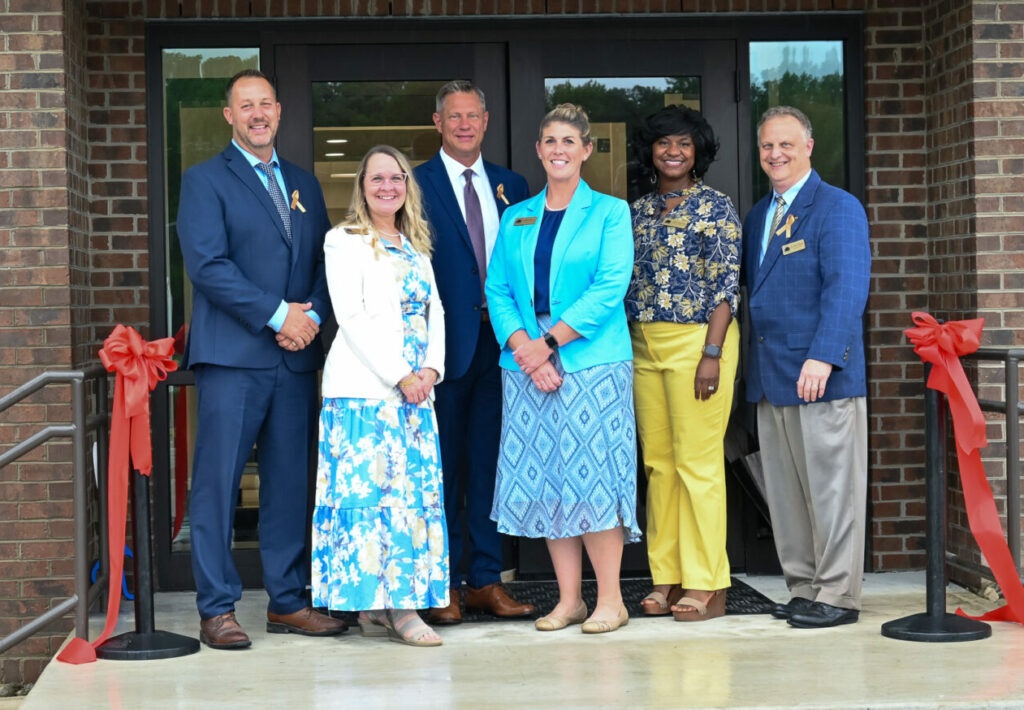 Let'S Press On: Culture Making With Kingdom Purpose 1 StoneBridge School Upper and Lower School administration at ribbon cutting ceremony, August 7 2024