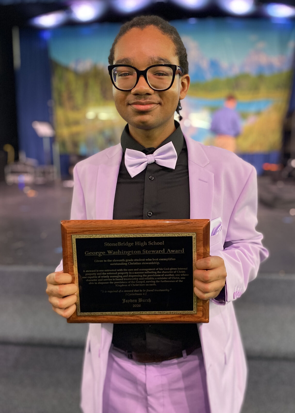 George Washington Steward Award: Jayden Burch, 11th Grade