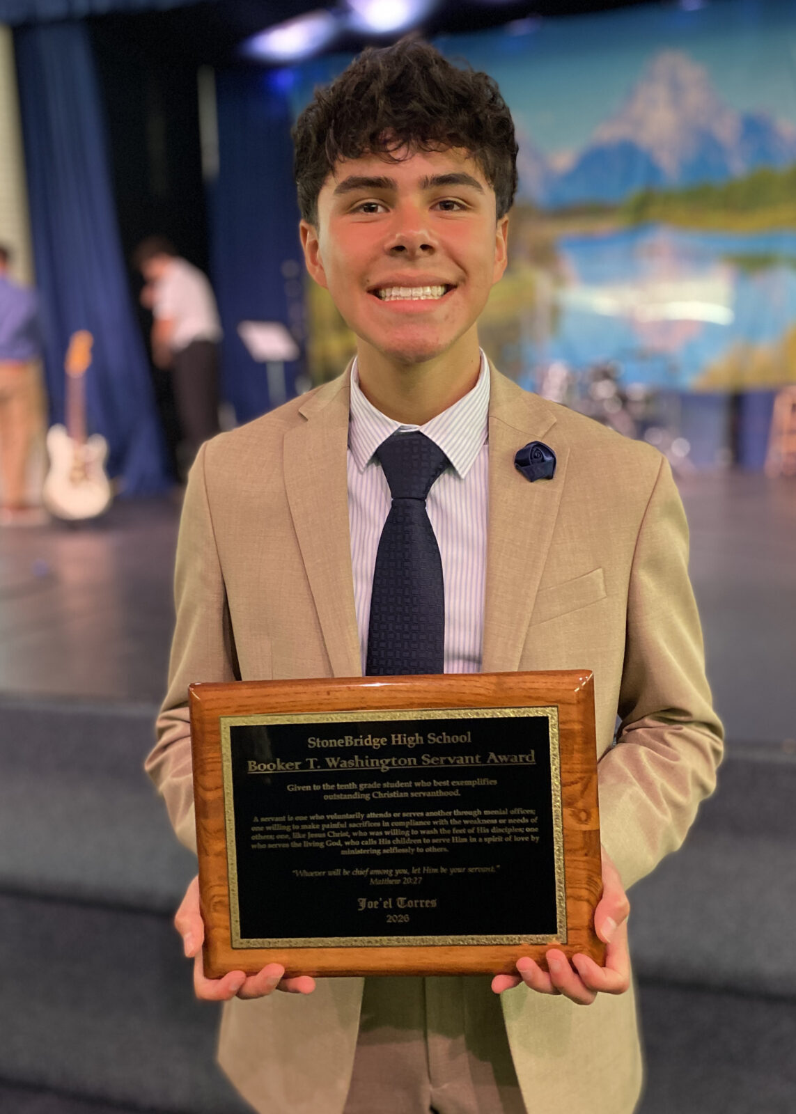 Booker T. Washington Servant Award: Joe'el Torres, 10th Grade